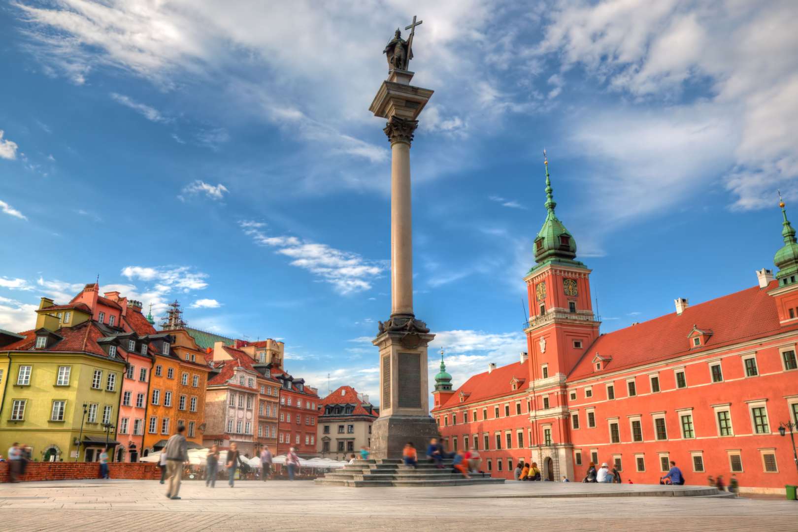 Altstadt von Warschau: Schlossplatz mit Sigismundsäule