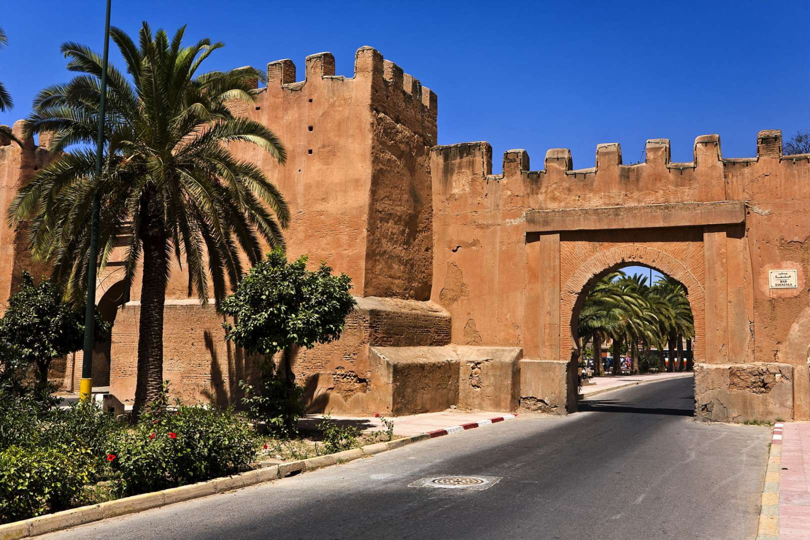 Stadtmauer aus Stampflehm: Taroudant