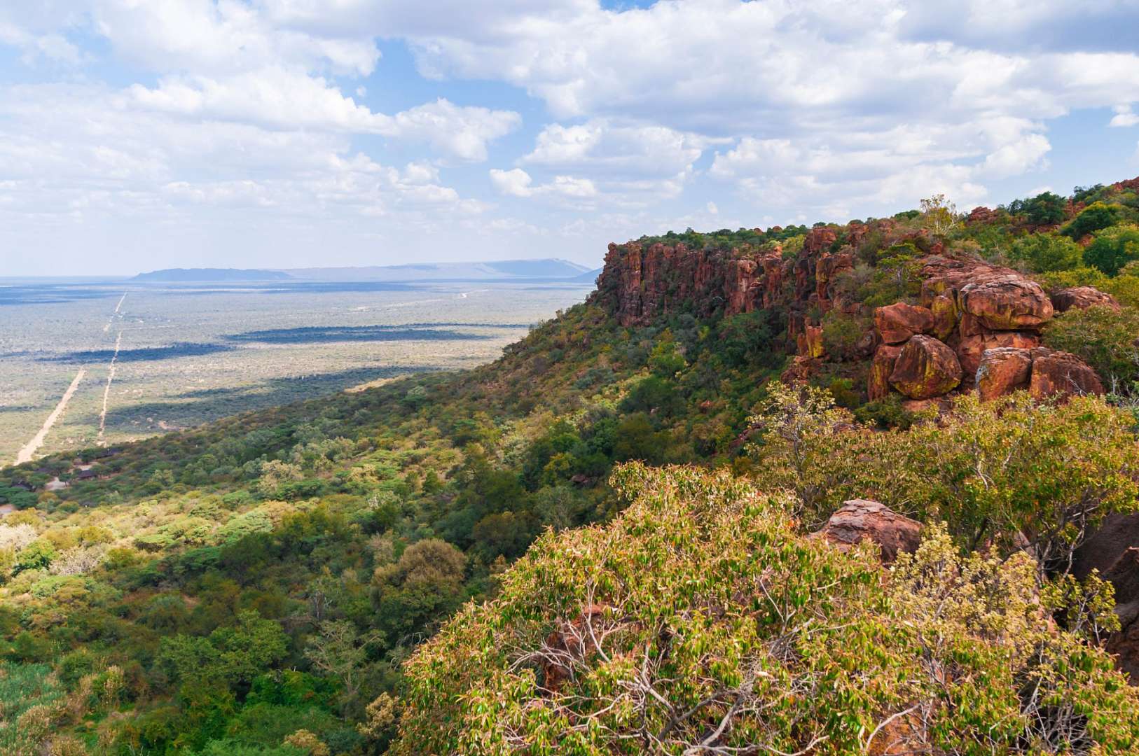 Weithin sichtbar: Waterberg am Rand der Kalahari