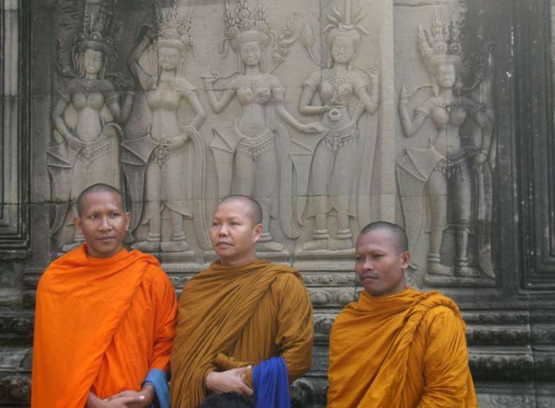 Mönche zu Besuch in Angkor