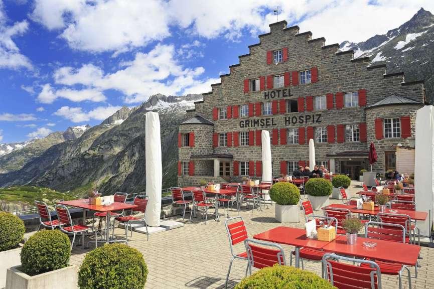 Auf der Nordseite des Grimselpasses: Grimsel Hospiz