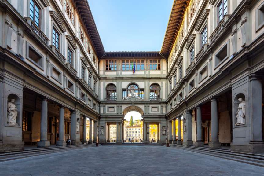 Früher Bürogebäude, heute Kunstmuseum: Uffizien