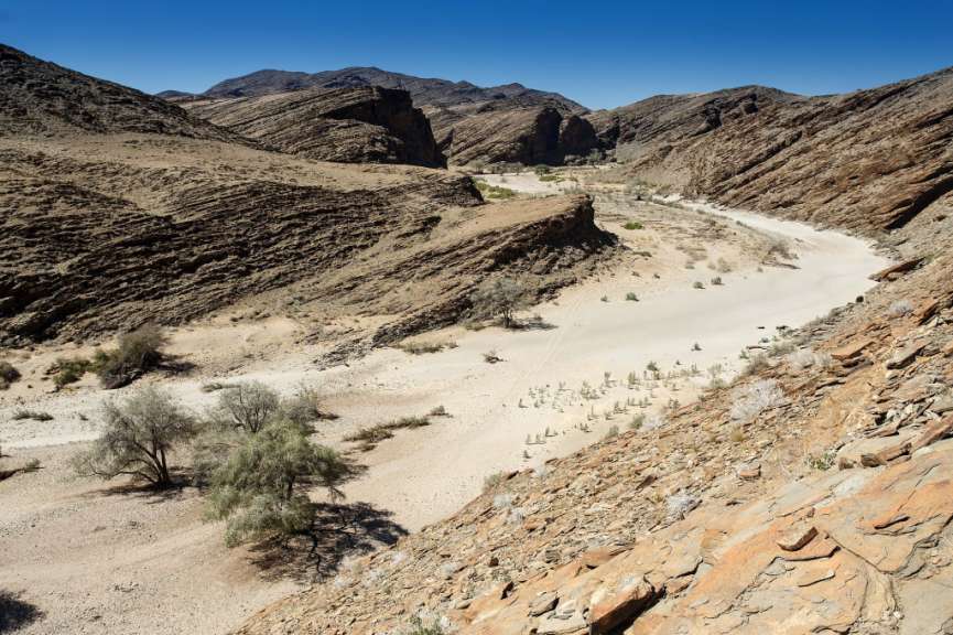 Führt nur selten Wasser: der Kuiseb in den Hakosbergen