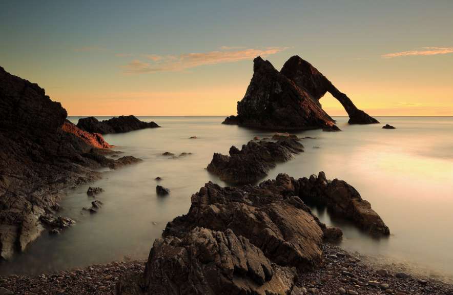 Felsenküste bei Portknockie: Moray Firth