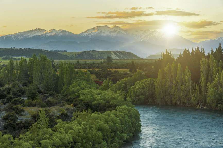 Dünn besiedeltes Land im Schatten der Southern Alps: Otago