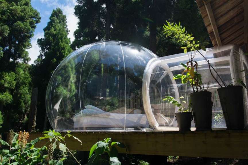 Übernachten in Wohnblasen: Hotel bei Les Makes