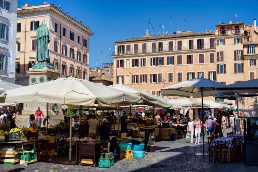 Römische Sinnlichkeit: Campo de' Fiori