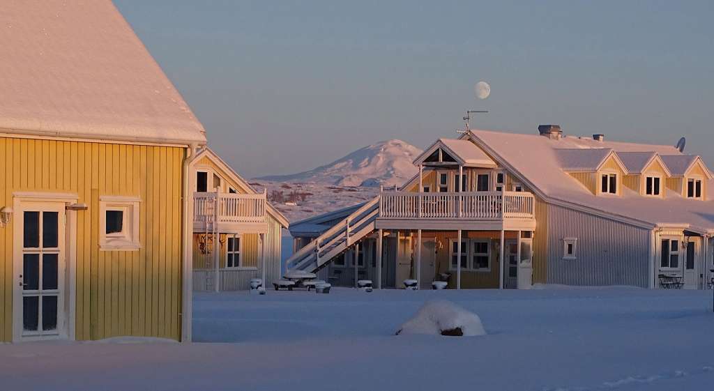 Mit Blick auf den Vulkan Hekla: Hotel bei Hella