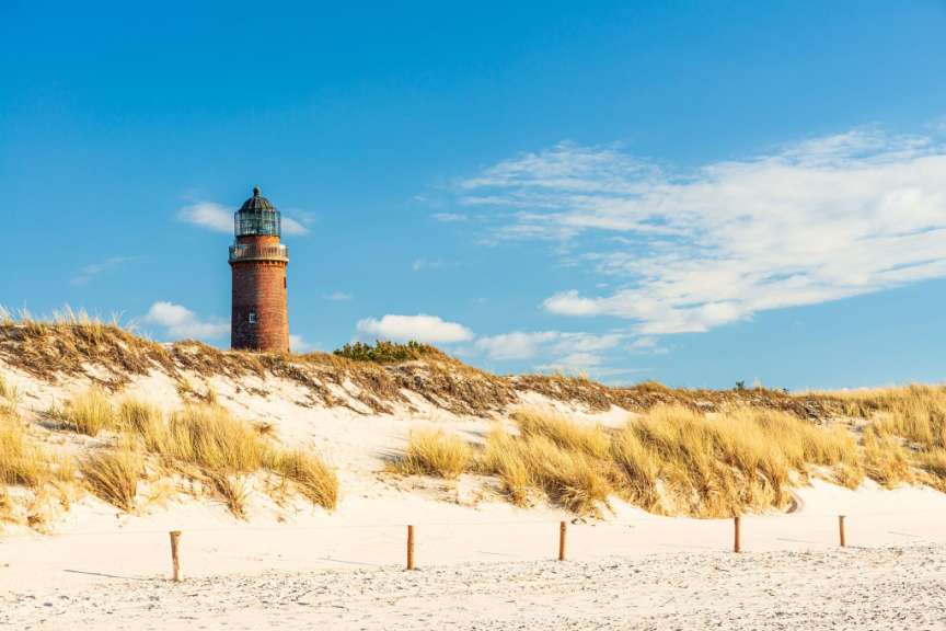 Erbaut um 1850: Leuchtturm „Darßer Ort“