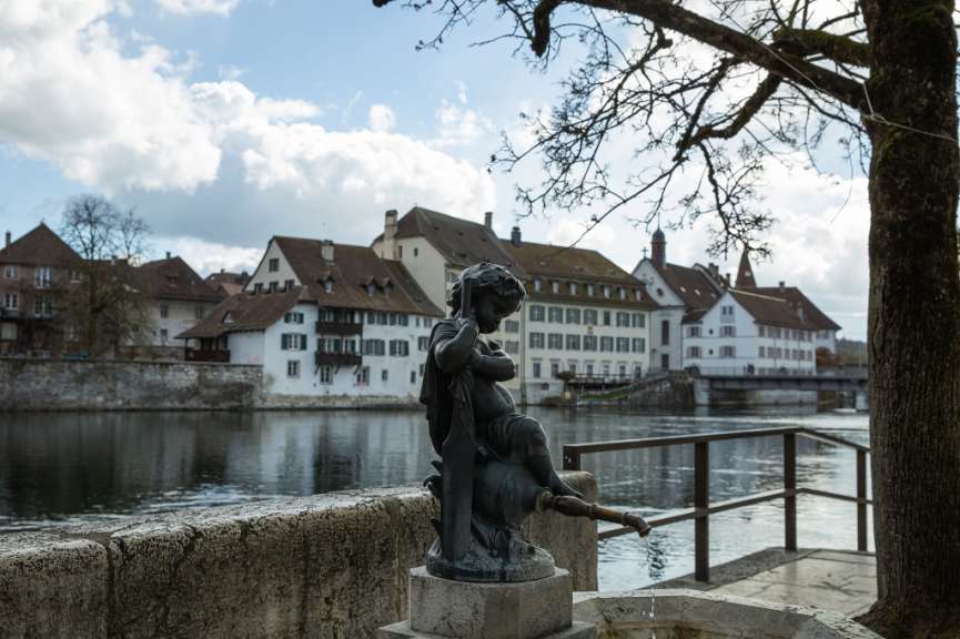 Am Ufer der Aare: Solothurn