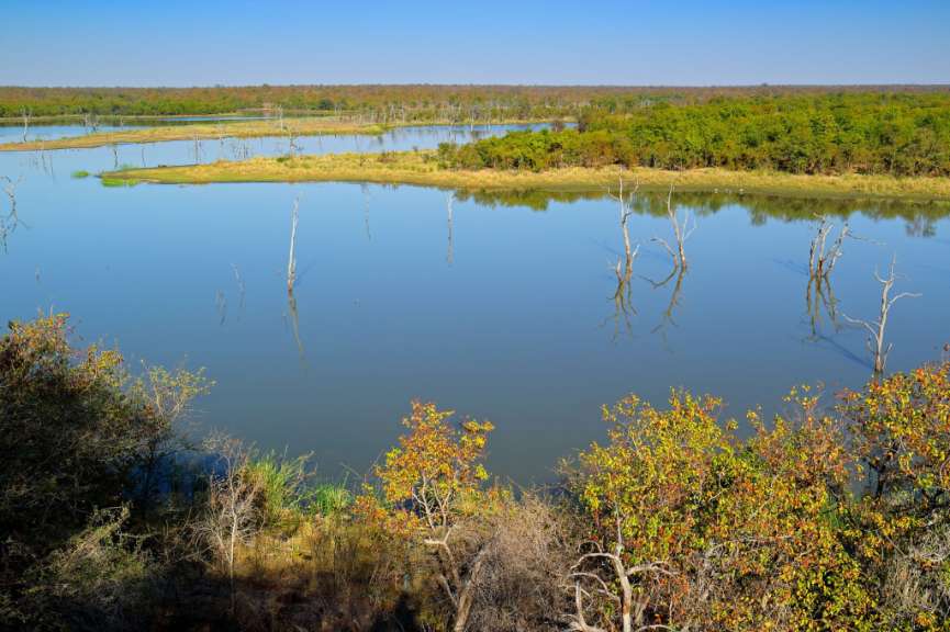 Ausblick vom Camp auf den Pioneer Dam