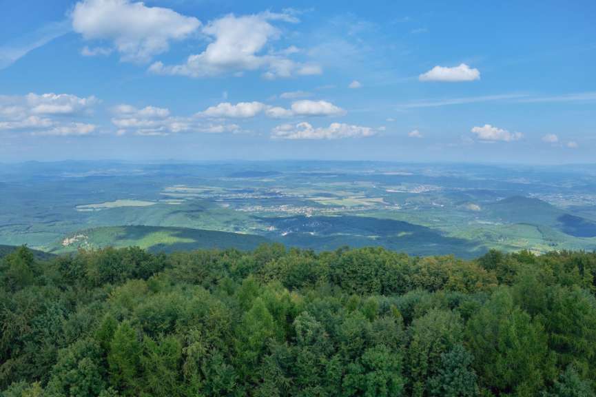 Blick vom höchsten Berg Ungarns: Kékes