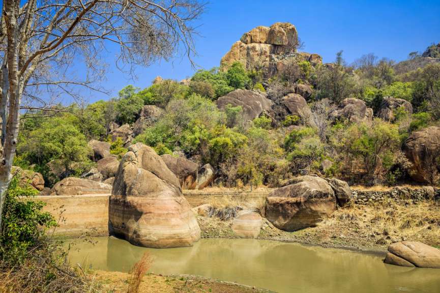 Felsen und Granithügel: Matobo Hills Nationalpark
