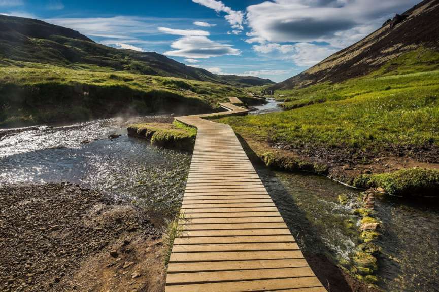 Wanderung entlang der heißen Quellen