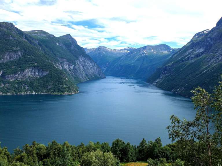 Blick auf den Geirangerfjord