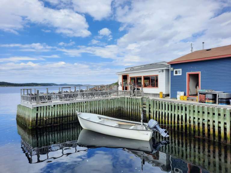 Hummer essen auf der Terrasse