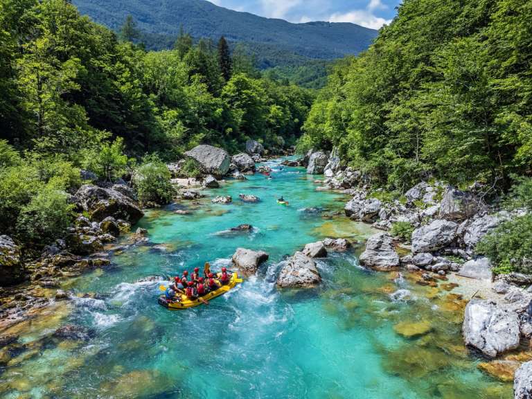 Auf der Soča: Rafting-Tour