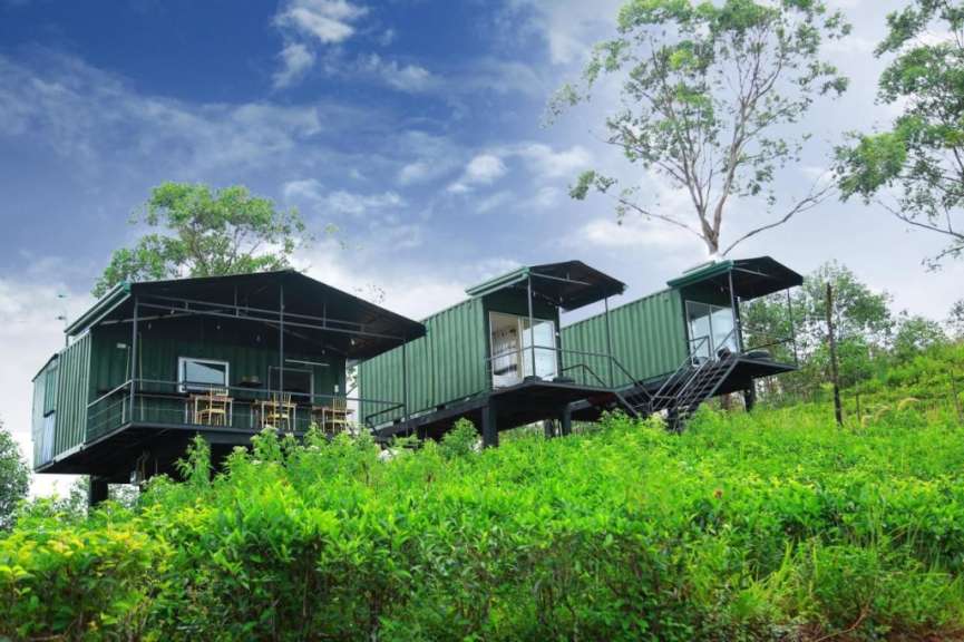 Bergblick: Hütten bei Ella