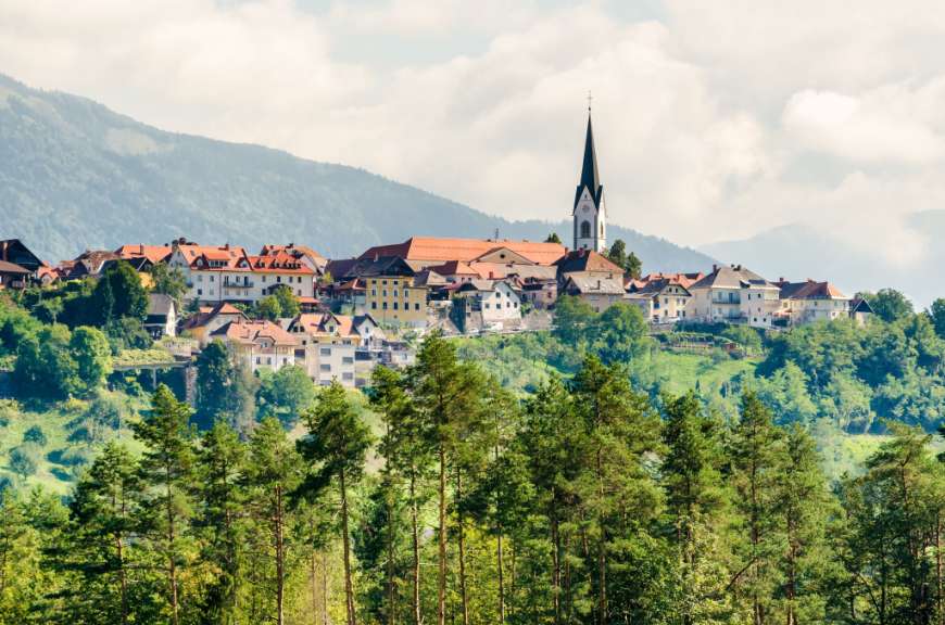 Malerische Lage: Radovljica