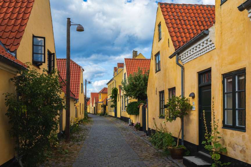 Kopfsteinpflasterstraße in Dragør
