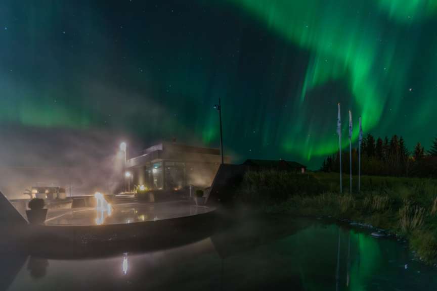 Krauma mit Nordlichtern