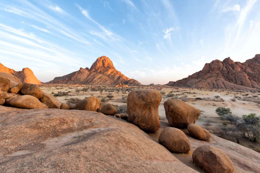 Wüstenlandschaft in der Region Spitzkoppe