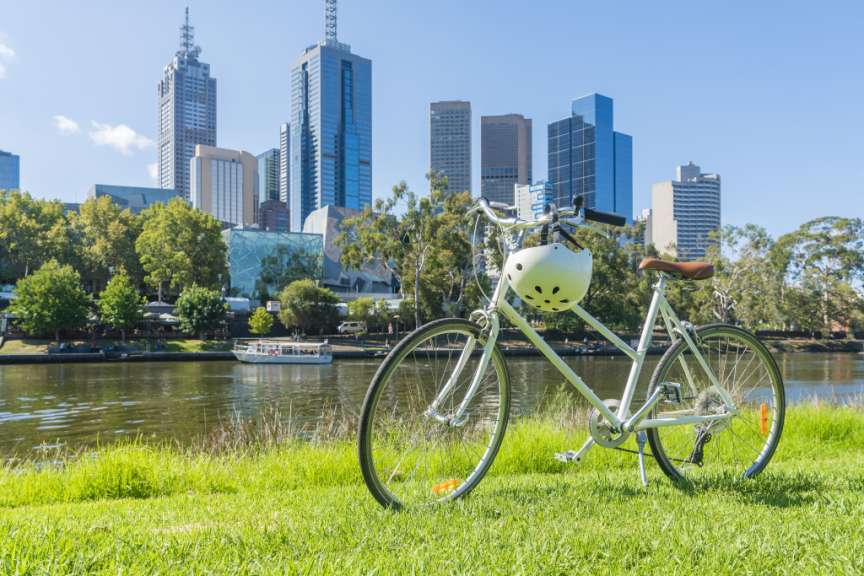 Mit dem Fahrrad durch Melbourne