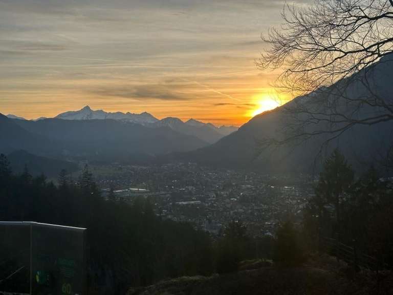 Sonnenuntergang in der Partnachklamm
