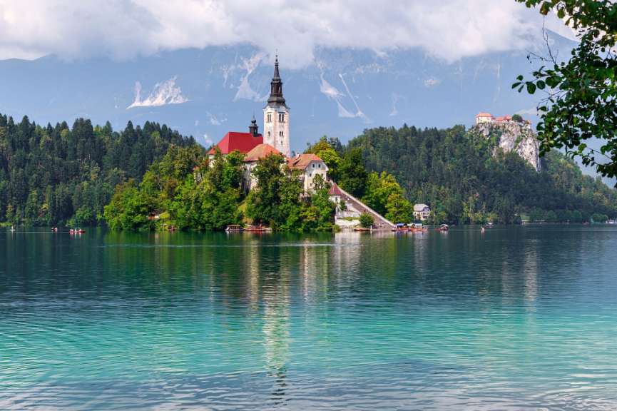 Bled: Inselkirche und Burg