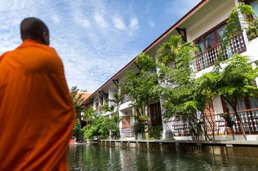 Stiller Kontrast zur quirligen Stadt: Lodge bei Siem Reap