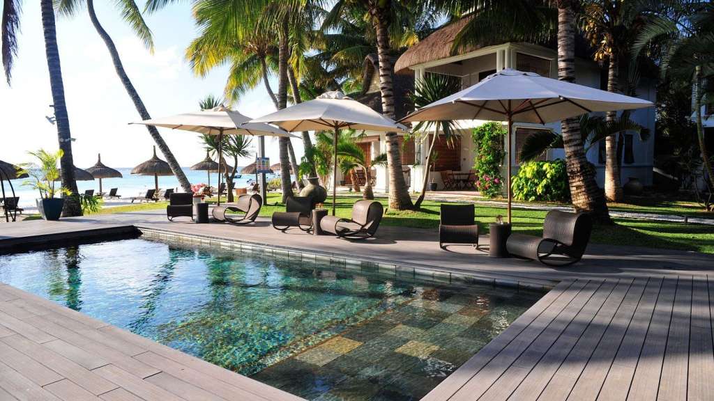 tropischer Garten: Hotel in Trou aux Biches