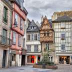 traditionelle Fachwerkhäuser in Quimper