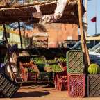 Gemüsemarkt im Dorf Tagounite