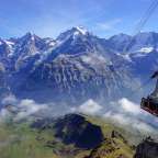 mit der Seilbahn zum Gipfel: Schilthorn