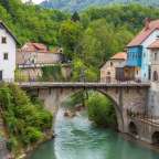 Kapuzinerbrücke in Škofja Loka