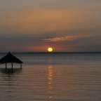 Sonnenuntergang am Lagoa Poelela