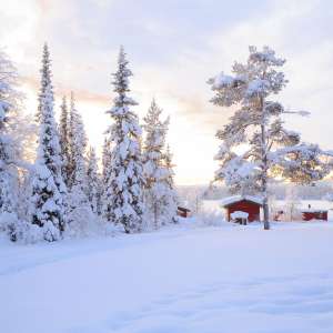 Winterlandschaft bei Kiruna