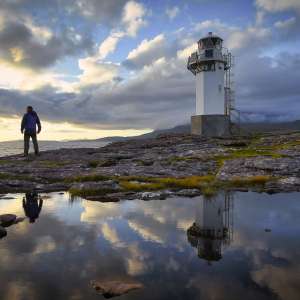 Sonnenuntergang in den schottischen Highlands