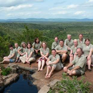 Gruppenbild bei der Leopard Mountain Lodge