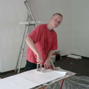 Der Büroumbau wird in Eigenleistung erledigt.