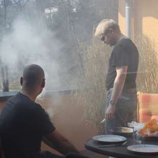 Grillen auf der Terrasse im Umfulana Haus