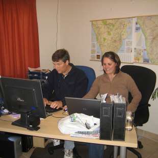 Merwin und Sonja im neuen Office