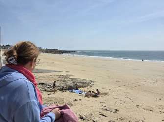 An einem der vielen wunderbaren Strände der Bretagne