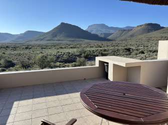 Blick von der Terrasse im Karoo Nationalpark