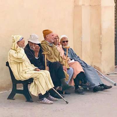 Die "Alten" genießen den Tag