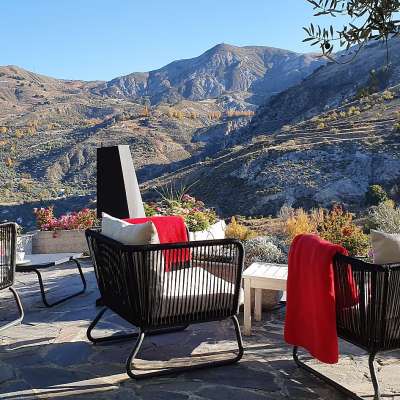Blick von der Terrasse im Boutique-Hotel bei Granada