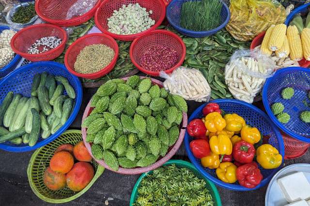 Marktstand in Tuy Hòa