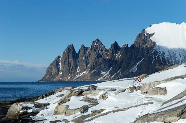 Aussichtspunkt: Blick auf die Gipfel des Okshornan – ©Barbara Harbecke