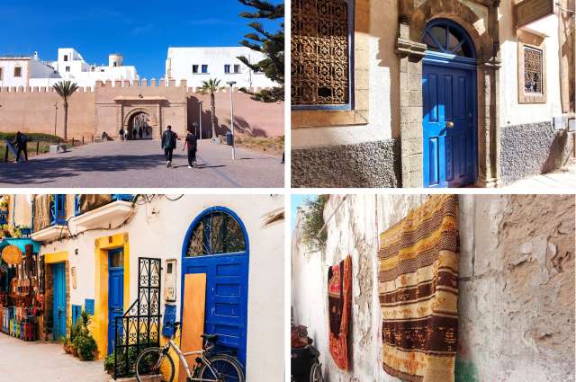 Weiß und Indigo: Essaouira