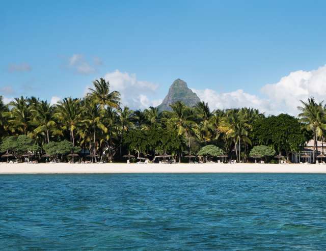 Blick auf den Strand von Flic en Flac